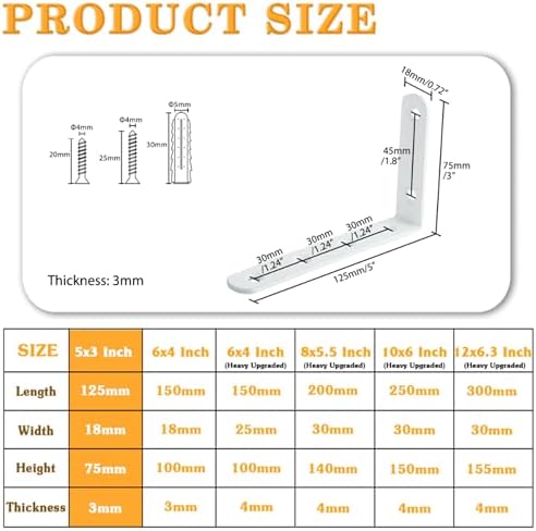 Alise 8Pcs Floating Shelf Brackets - Image 2