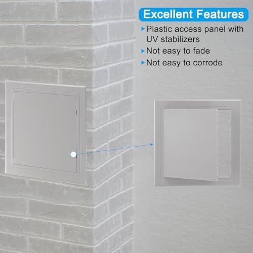 PATIKIL 8x8 inch Self-Adhesive Access Panel, ABS Plumbing Access Doors Easy - Image 3