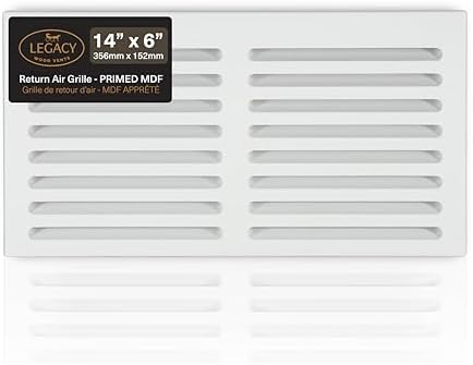 Return Air Grill 14x6 Duct Opening, Noise Free-high Airflow Vent Cover by LegacyWoodVents