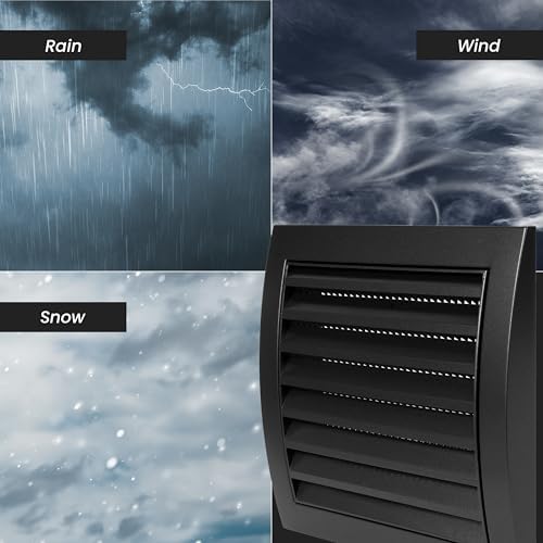 Repa Market 6 Inch Black Dryer Vent Hood/Duct Cover - Image 5