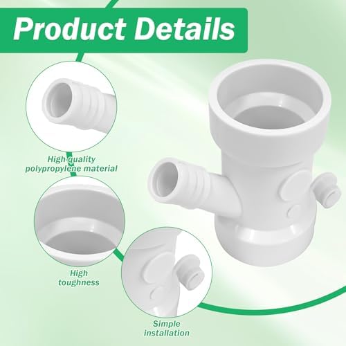 212332 PVC Dishwasher Condensate Line Drain Pipe Dishwasher Appliance Wye - Image 3