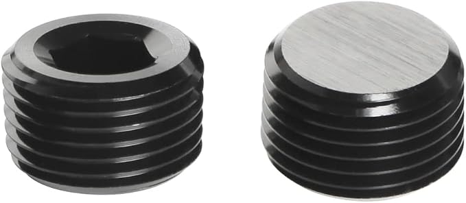 3/4 NPT Male Thread Allen Head Socket Pipe Plug Fitting Aluminum Black - Image 4
