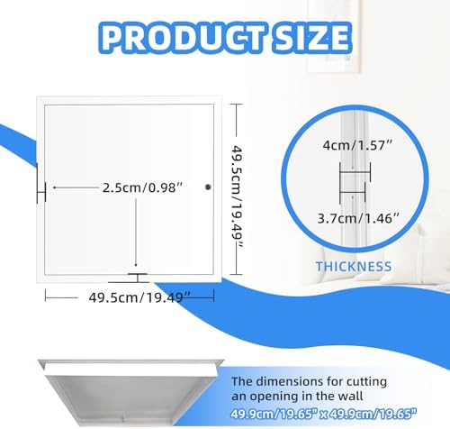 20" x 20" Metal Access Panel, 1MM Thickened Access Panel - Image 2