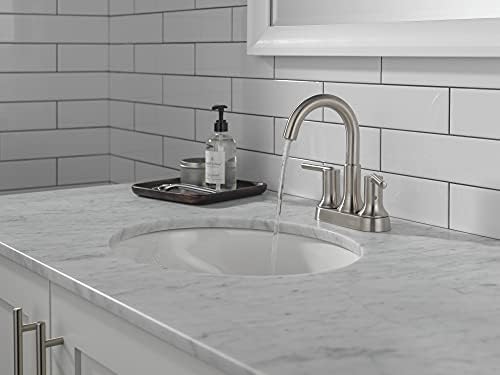 Delta Faucet Trinsic Brushed Nickel Bathroom Faucet, Bathroom Sink Faucet - Image 3