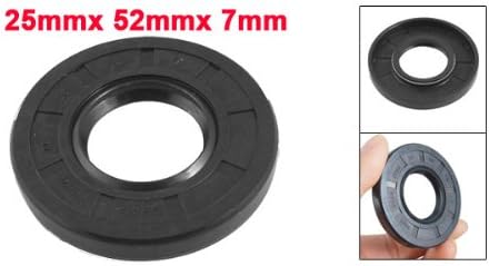 uxcell Metric Rotary Shaft Oil Seal 25x52x7mm TC Double Lips Rubber - Image 2