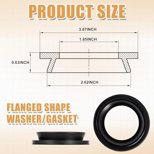 Zonon 6 Pcs Rubber Flanged Spud Washer, - Image 2