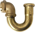 Westbrass D402LA-RAW 1-1/2" Brass LA Code P-Trap, Unfinished by Westbrass