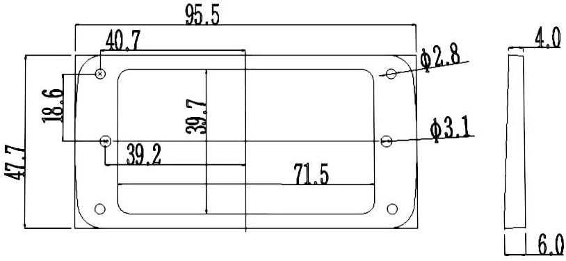 Guyker Metal Flat Humbucker Cover, Pickup Mounting Ring Set - Image 5