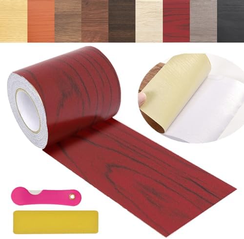 Wood Grain Repair Tape, 2.4 inch X 32ft Self Adhesive Wood Colored Tape by ZERNBER