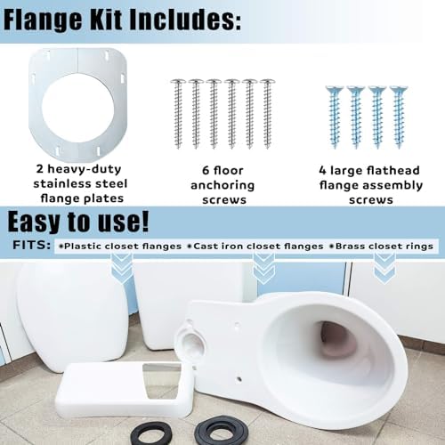 Gisafai Toilet Flange Support Plate Closet Flange Floor Repair Ring Bracket - Image 4
