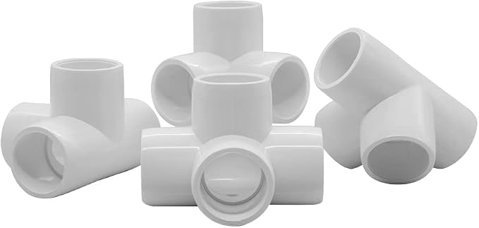 1/2Inch Tee PVC Fitting 4 Way Elbow Connector, Furniture Grade 90 Degree Elbow - Image 4
