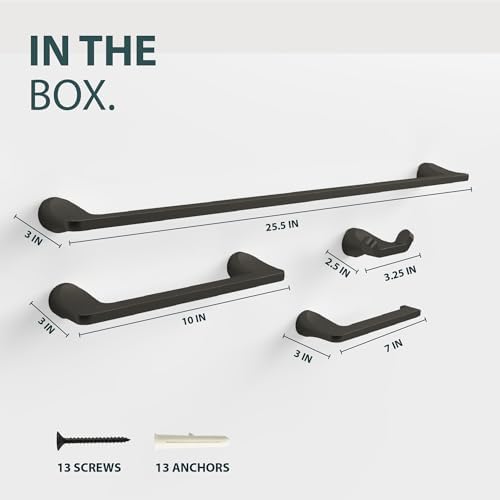 Mega Handles Bathroom Accessory Set Matte Black - Image 3