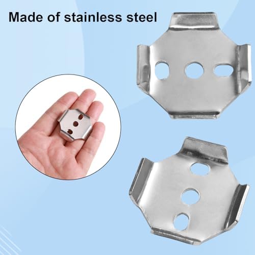 2pcs Towel Bar Replacement Parts, 39x39mm Stainless Steel Square Buckle Wall - Image 3