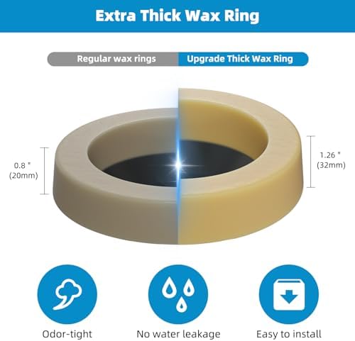 Hibbent 2 Pcs Toilet Wax Ring, Toilet Bowl Wax Seal Kit - Image 2