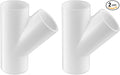 LESSO 2 Pack PVC Pipe Fittings Y, 1 1/2 inch PVC Wye | DIY Building Furniture by LESSO