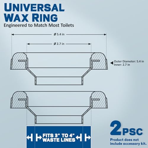 NEEXAN Toilet Wax Ring Kit Universal Seal Fits 3 and 4 Inch Drains 2-Pack - Image 4