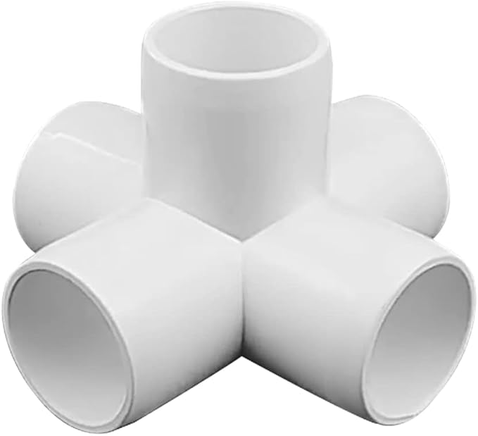 2 Inch Tee PVC Fitting 5 Way Elbow Connector, Furniture Grade 90 Degree Elbow - Image 4