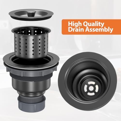 Kitchen Sink Drain 3-1/2 Inch, Kitchen Drain Assembly Kit - Image 2