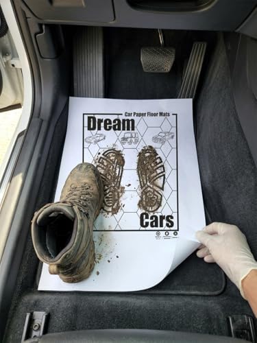 White Car Paper Floor Mats : 50 Pcs Disposable Floor Cars Auto Vehicles - Image 3