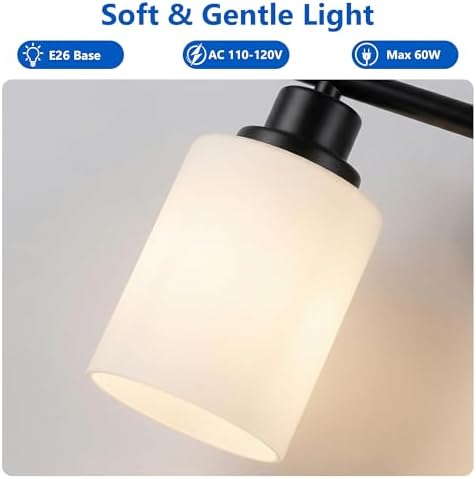 Unicozin 3 Light Bathroom Light Fixtures, Modern Vanity Lights - Image 3