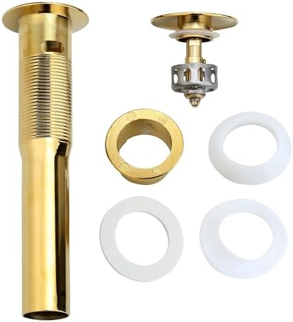 Rockgoya Bathroom Sink Drain, 5 Pack Gold Drain Stopper Bathroom Sink - Image 3