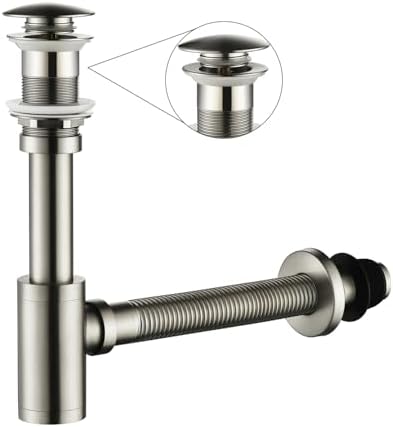 Bathroom Sink P-Trap Complete Set Adjustable Threaded Tube 1-1/4 Bottle Trap by GORDEE
