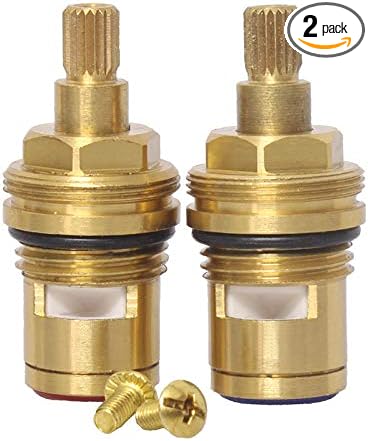 Brass Ceramic Disc Cartridge, Quarter Turn, 20 Teeth, Mixer Faucet Valve by Gaosin