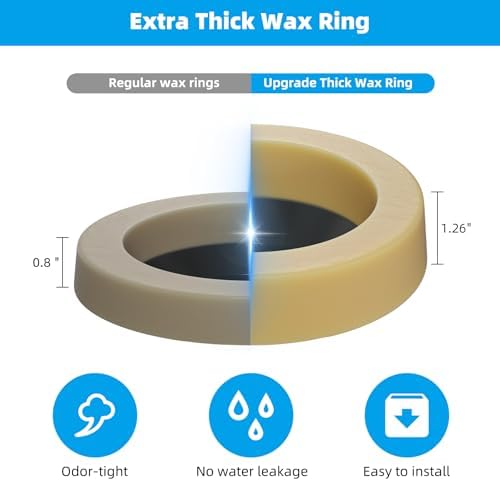 Hibbent 2 Pack Wax Rings for Toilet, Fits 3-inch and 4-inch Waste Line - Image 3