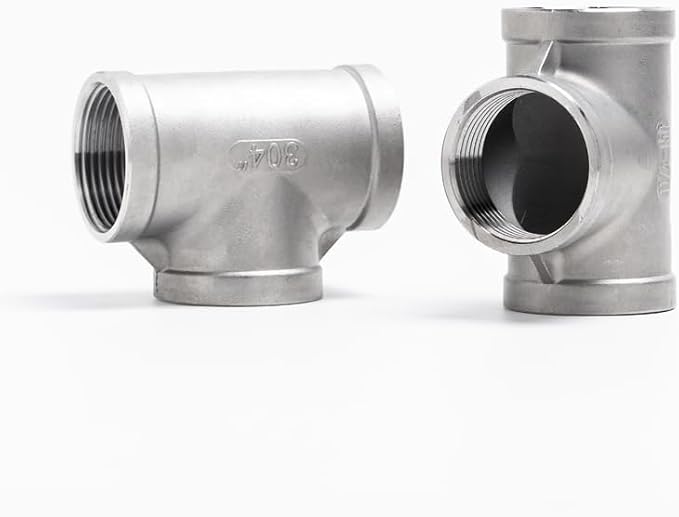 Beduan 2 PCS Stainless 1/8" Tee Female NPT T Shaped 3 Way Cast Pipe Fitting | - Image 3