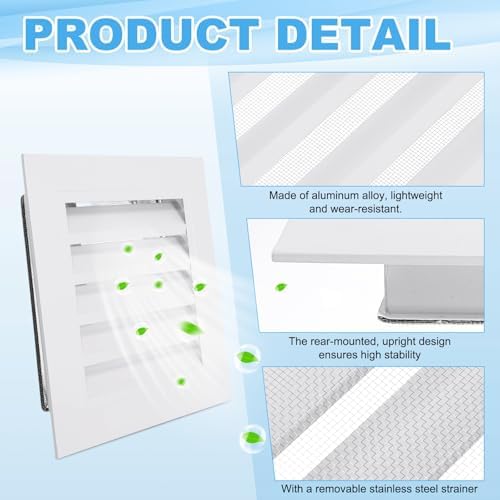 PATIKIL 18 x 12 Inch Gable Vent, 10 x 16 Inch Duct Opening Size - Image 4