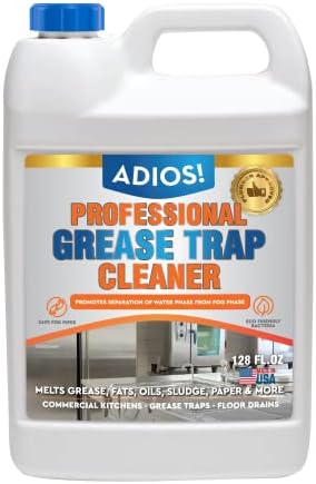 Adios! Professional Grease Trap Cleaner, Lye Free Enzyme Formula by Adios