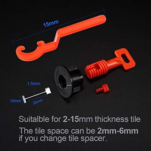 Tile Leveling System Kit with 200pcs Tile Leveler | 4 Special Wrenches & - Image 5