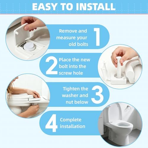 2 PCS Toilet Seat Screws Replacement Kit Toilet Seat Lifter - Image 4