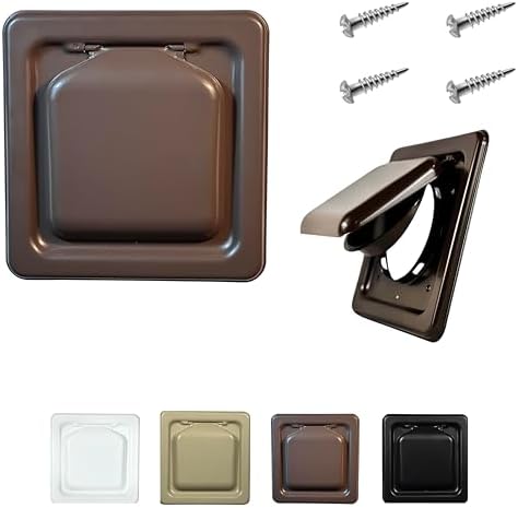 NO-PEST VENT Dual Door Dryer Vent Cover 4 Inch Outdoor, Made in USA, Highest by No-PestVent
