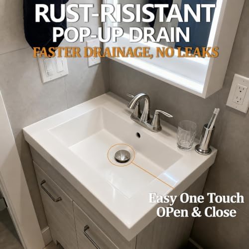 Bathroom Sink Drain with Overflow - Image 2