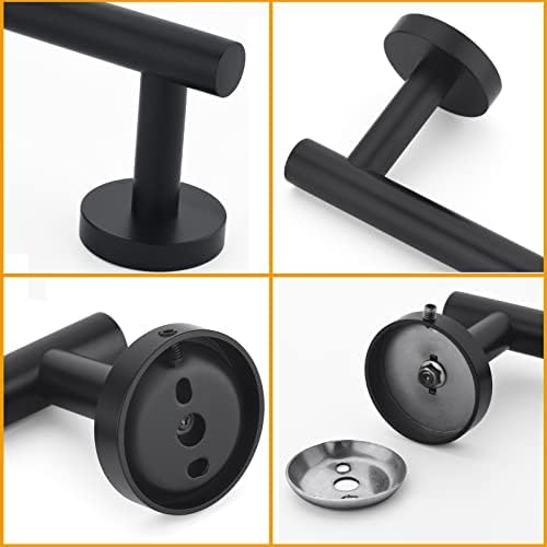 Towel Bar for Bathroom Matte Black, 27Inch Towel Rack Wall Mounted, Thicken - Image 7
