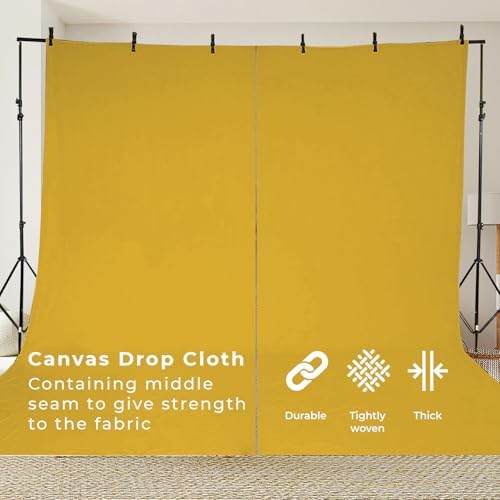 Canvas Drop Cloth for Painting 9x6 feet Pack of 2-8oz Painters Drop Cloths for - Image 7