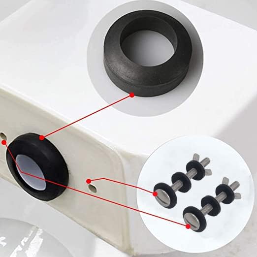Universal Toilet Tank To Bowl Gasket, 2 Kind Gasket and 2 Sets 5/16*3.15 inch - Image 4