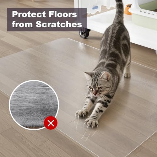 3'×4' Area Mat for Hard Floor, Plastic Floor Mat for Litter Boxes - Image 3