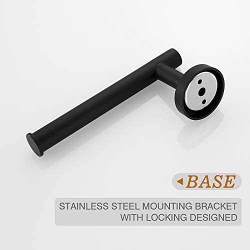 USHOWER Matte Black Toilet Paper Holder - Image 6