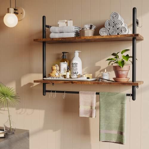 Bestier 31" Industrial Pipe Wall Shelf - Image 5