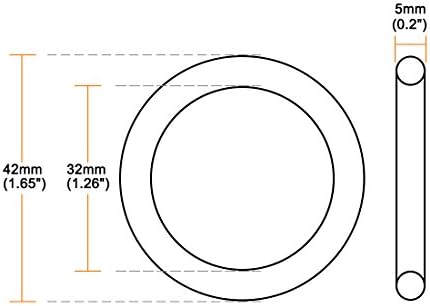 uxcell Nitrile Rubber O-Rings 42mm OD 32mm ID 5mm Width, Metric Sealing Gasket - Image 3