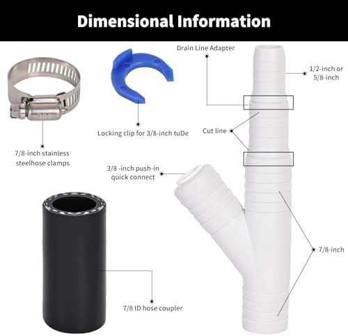Dishwasher Drain Hose Adapter, RO Drain Line adapter， Garbage Disposal Adapter - Image 3