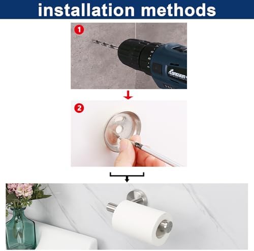 NearMoon Bathroom Toilet Paper Holder, Premium SUS304 Stainless Steel Rustproof - Image 6