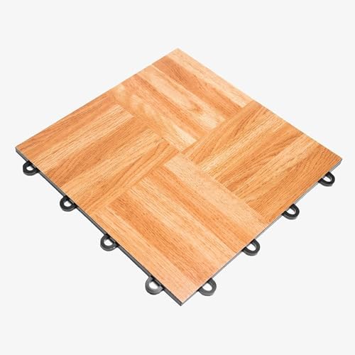 Flooring Inc's 3/8" Thick Interlocking Lightweight Plastic Practice Dance Floor - Image 5