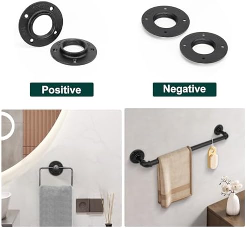 Industrial Pipe Floor Flange, Heavy Duty Malleable Iron Pipe Fittings, Wall - Image 4