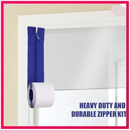 Zipper Door 4 Roll Dust Barrier Zipper, Instant Door Protection Self-Adhesive - Image 6