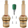 Brass Faucet Cartridge Replacement Kit M20 x 1.5 Ceramic Valve Pair by Unknown