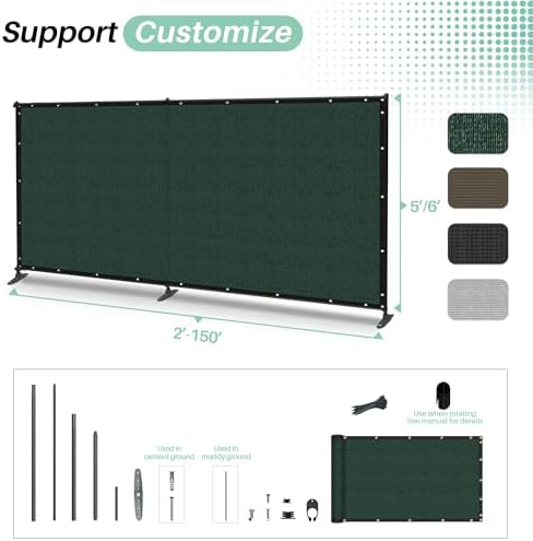 SunnyRoyal 6' x 132' Privacy Fence Screen Panel - Image 4