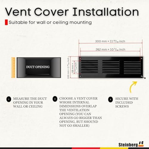 Steinberg14 Black Vent Cover 10x2 - Image 5